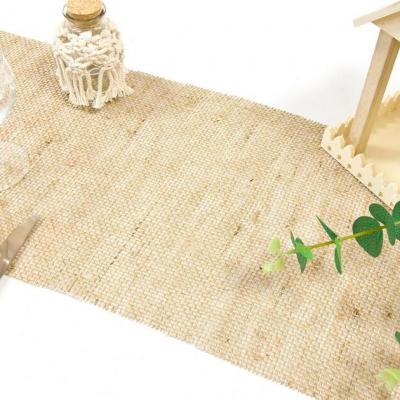 Chemin de table jute naturel avec tissage large