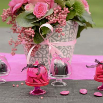 Confection de dragee fuchsia et noir 1