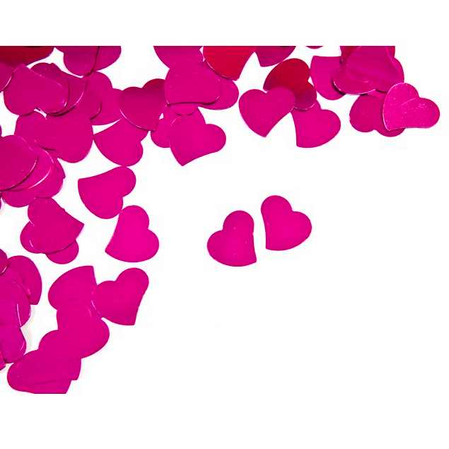 Confettis mariage coeur fuchsia (x10grs) REF/DEC867