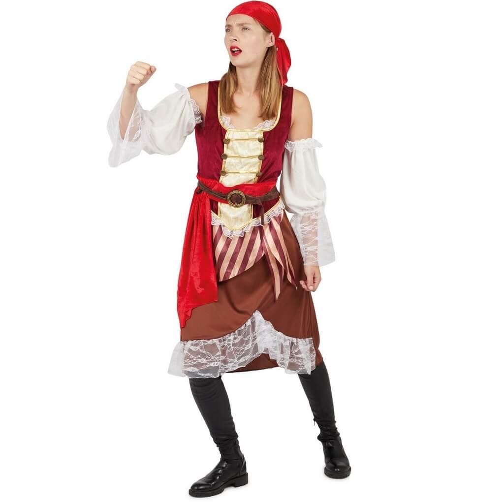 Déguisement adulte femme en pirate avec une jolie robe REF/21072