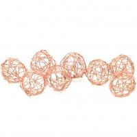 Dec476 boule de rotin metallique rose gold 2cm