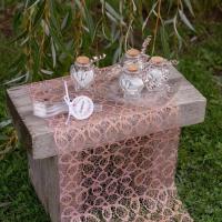 Decoration avec chemin de table rose gold 1