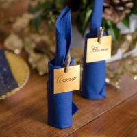 Decoration avec serviette de table airlaid bleu royal