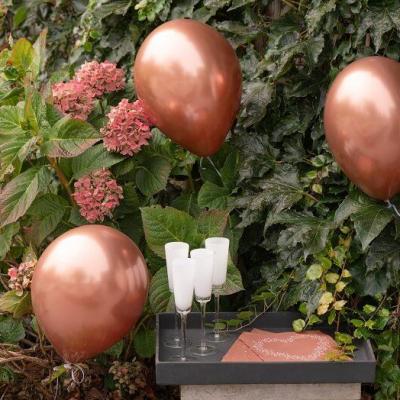 Decoration ballon metallique 30cm latex cuivre