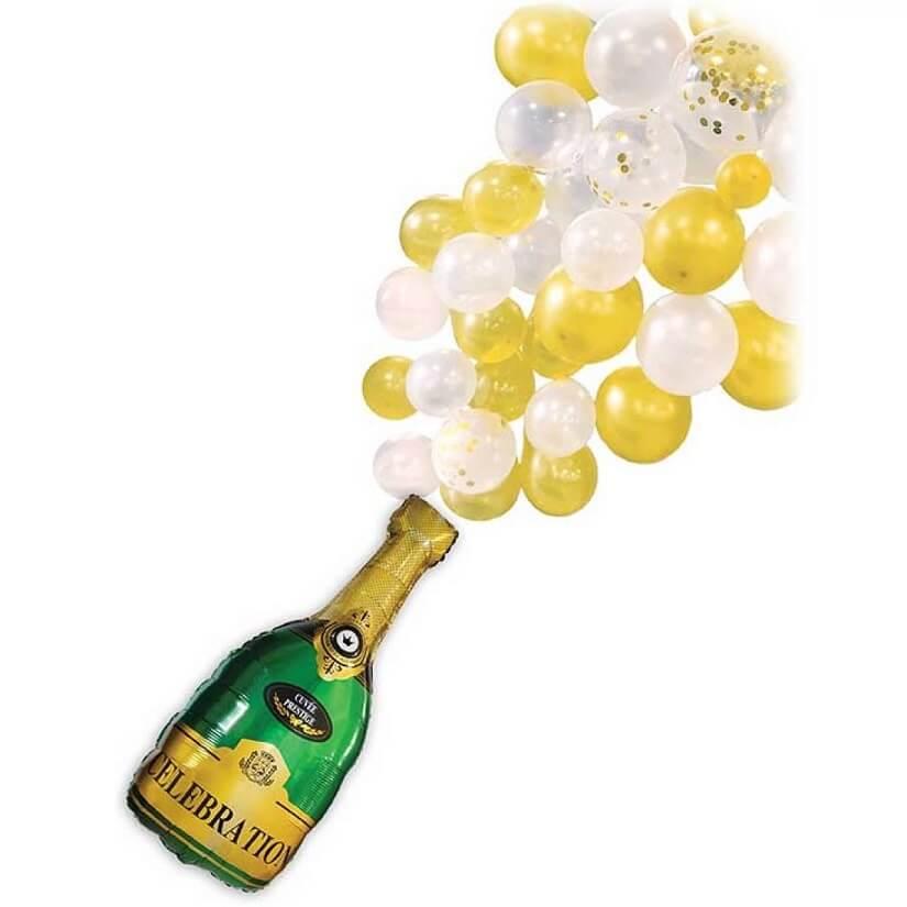 Flutes à Champagne Plastique Réutilisable Doré x6