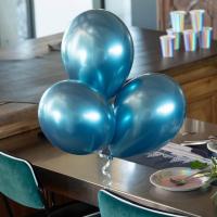 Decoration de salle ballon latex metal bleu canard