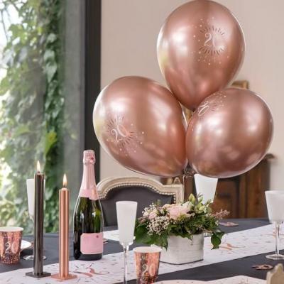 Decoration de salle elegante anniversaire rose gold 20ans