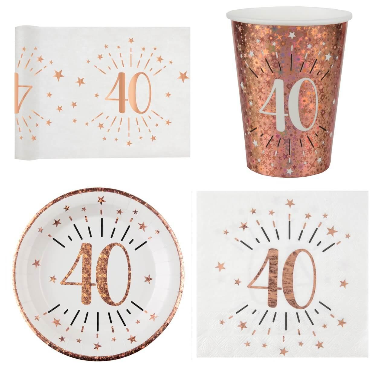 Bougie 40 ans Rose Gold