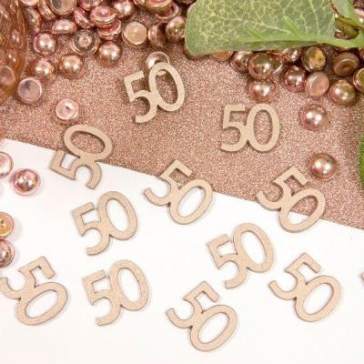 Decoration de table anniversaire rose gold 50 ans