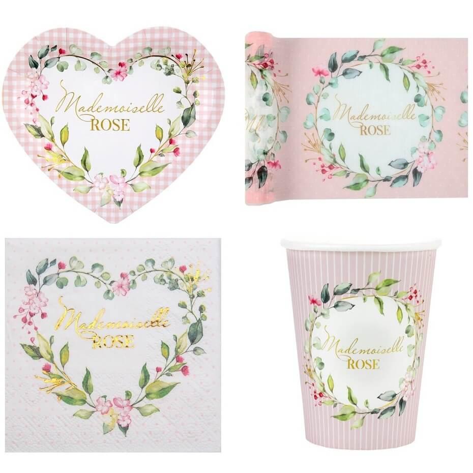 Gobelet Baby Shower rose fille avec des fleurs décoratives (x10) REF/7310  Matière carton : : Cuisine et Maison