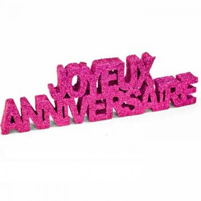 24 Serviettes de Table Joyeux anniversaire Rose Fuchsia - Coti
