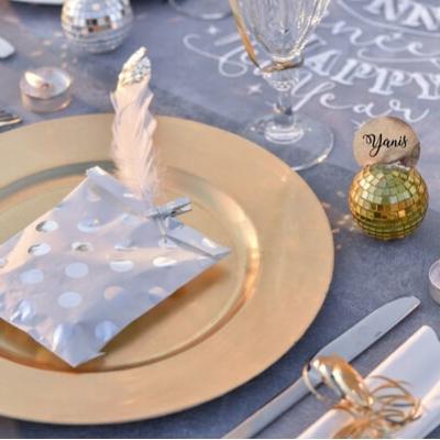 Decoration de table pois argent