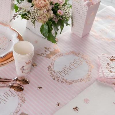 Decoration de table princesse rose gold