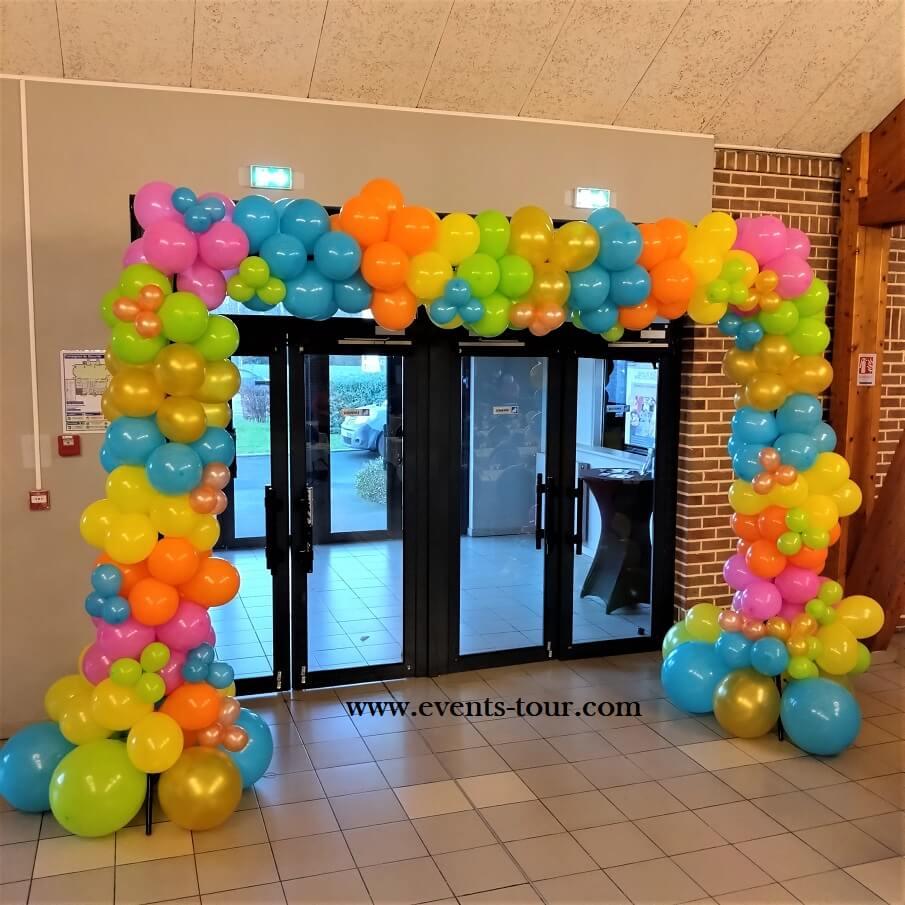 Arche de ballons Joyeux Anniversaire Multicolore - Decoration