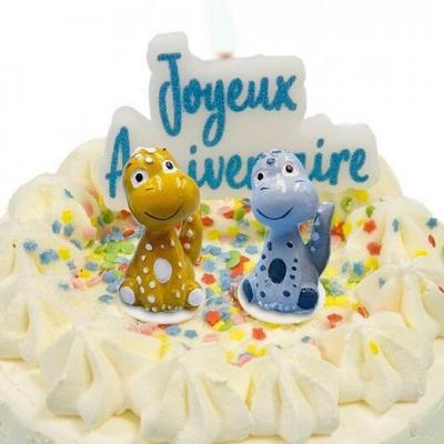 Decoration gateau dinosaure resine sur pique