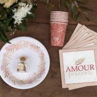 Decoration serviette de table mariage amour forever