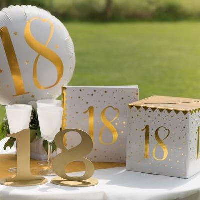 Decoration tirelire et livre d or anniversaire 18ans