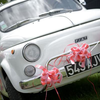 Decoration voiture mariage rouge