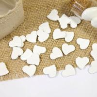 Dek0608 decoration confettis de table coeur blanc bois