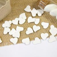 Dek0608 decoration confettis de table coeur blanc en bois a parsemer