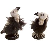 Dek1059 decoration halloween vautour resine plumes