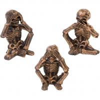 Dek1096 decoration halloween squelette cuivre resine