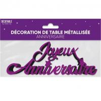 Dta24vl centre de table joyeux anniversaire violet astral