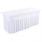 Ev 661 location juponnage de table blanc lycra extensible