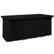 Ev 662 location juponnage de table noir lycra extensible