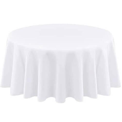 Ev 676 location nappe de table ronde blanche