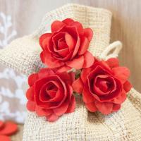 Fl628 decoration mini fleur rouge en papier