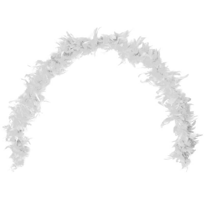 Grand Boa blanc en plumes pour votre fête (x1) REF/21600