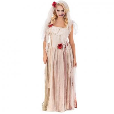 Costume femme Cristina robe en lambeaux avec voile taille L REF/H4246L (Déguisement Halloween adulte)