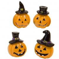 Hal0007 decoration halloween citrouille en resine