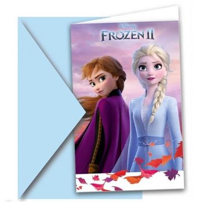 Lfrz91821 carte invitation reine des neiges disney elsa anna