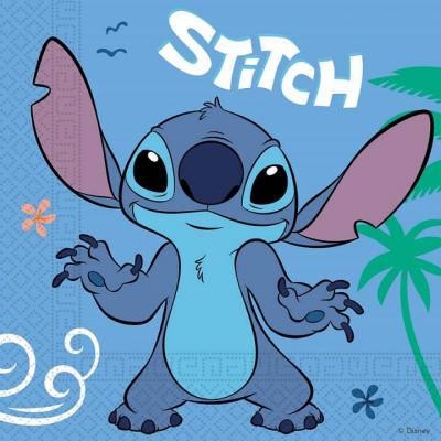 Lsti96796 serviette de table anniversaire papier stitch disney