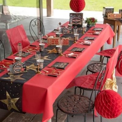 Nappe de table de 25m tissu airlaid rouge