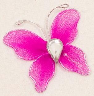 Papillon fuchsia (x10) REF/MT880