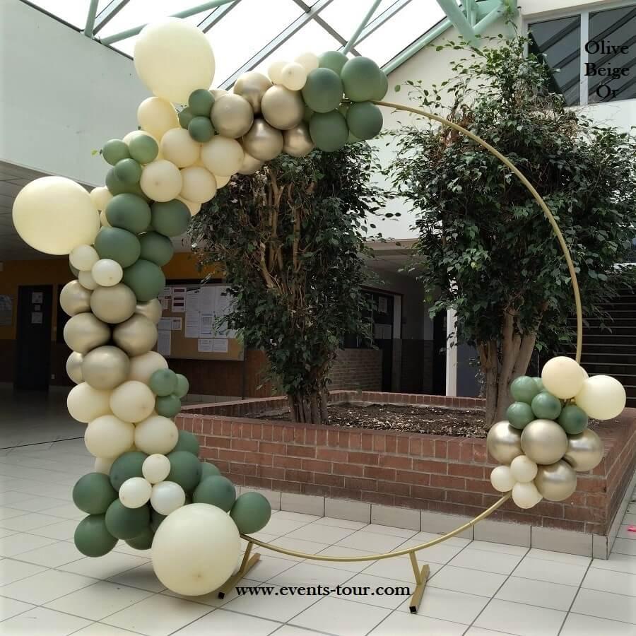 Arche de Ballons Organique Blanc & Or
