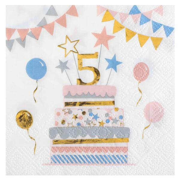 Bougie anniversaire Or 5ans