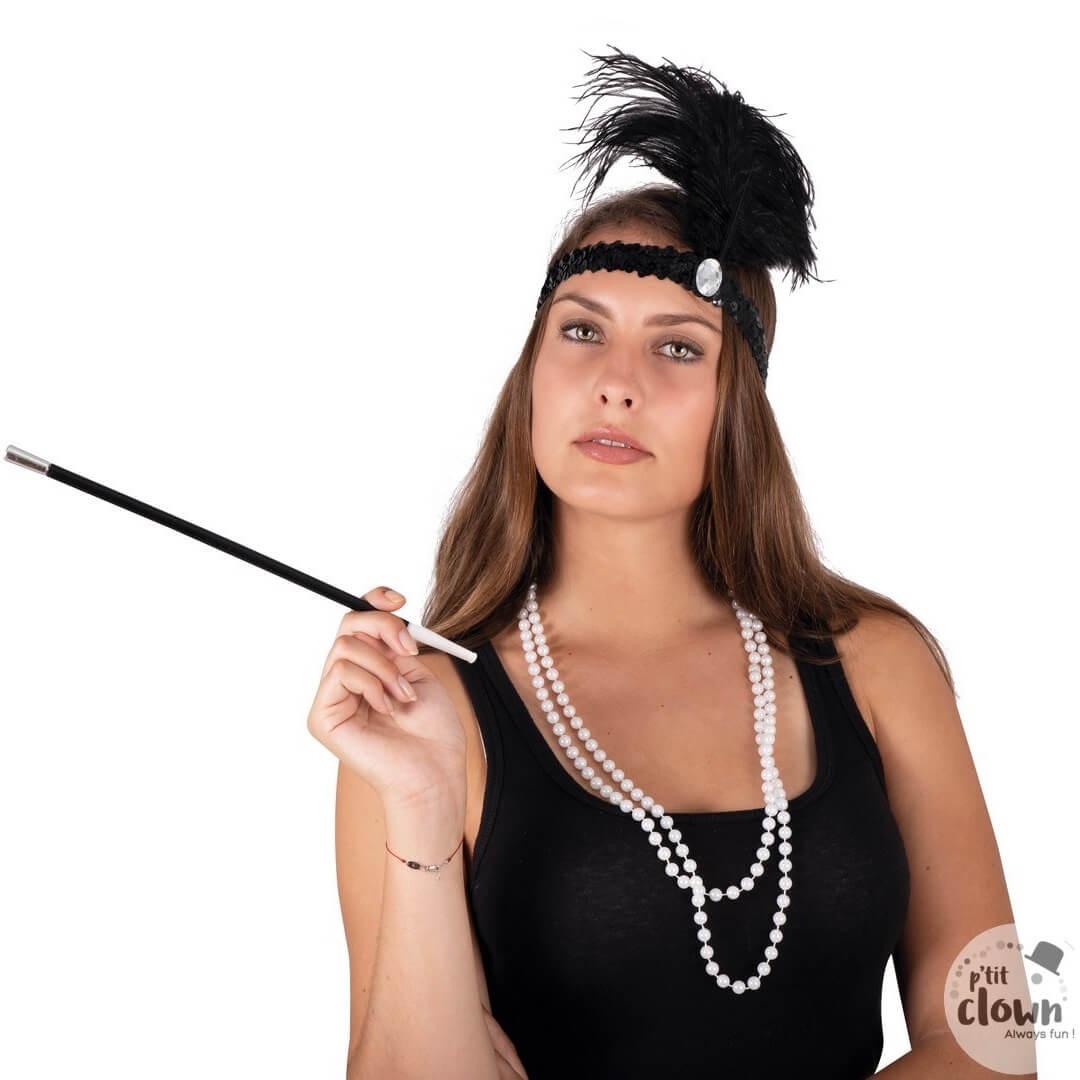 Bandeau charleston noir avec plumes femme Coiffe charleston  Deguisement  charleston, Femme, Déguisement charleston femme