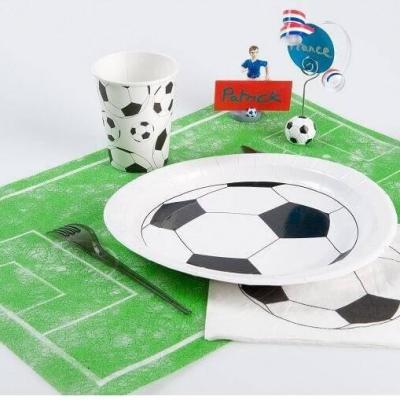 Set de table foot vert pour anniversaire