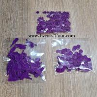 Tcp24vl decoration trio de confettis festif violet astral en papier