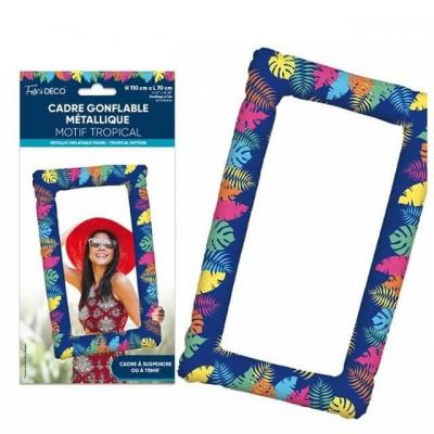 Trocpg cadre gonflable tropical multicolore photobooth