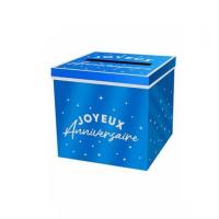 Urne24bl tirelire urne bleue joyeux anniversaire