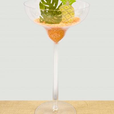 Vase coupe margarita transparente